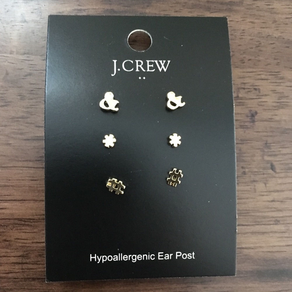 Cute Gold Tone Symbol Earrings